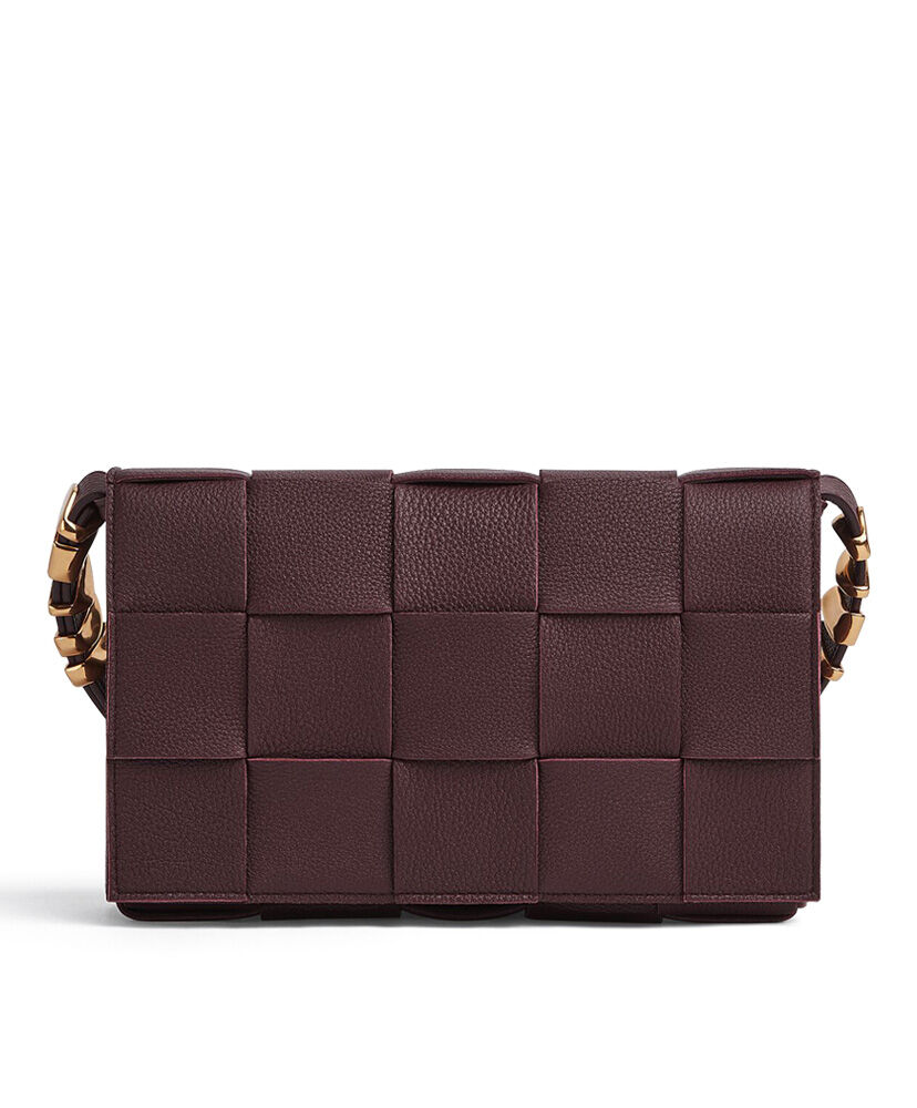 Bottega Veneta Cassette Intreccio Leather Cross Body Bag Mavue